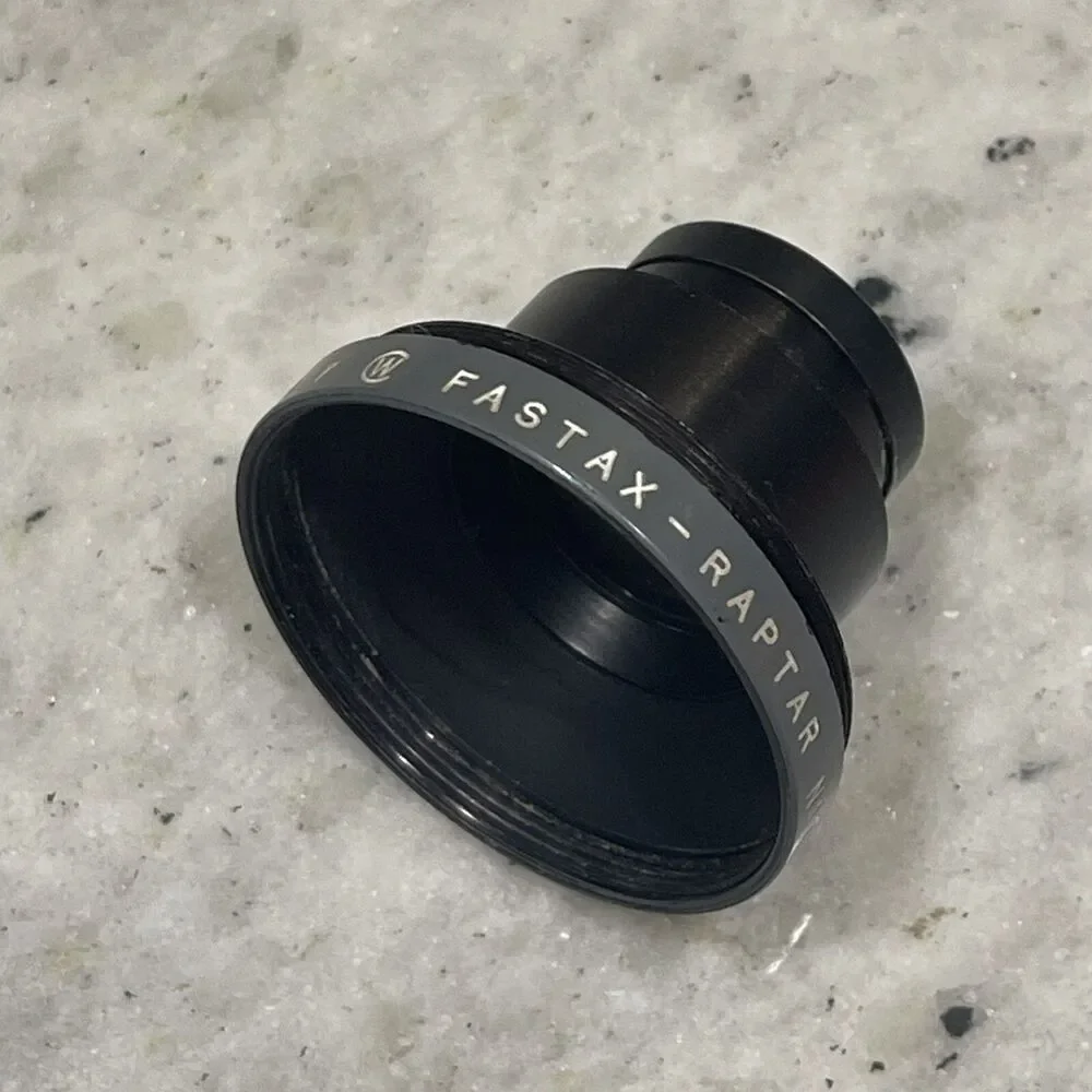 Wollensak Fastax Raptar 2” 50mm f2.7 Lens Vintage # 853430